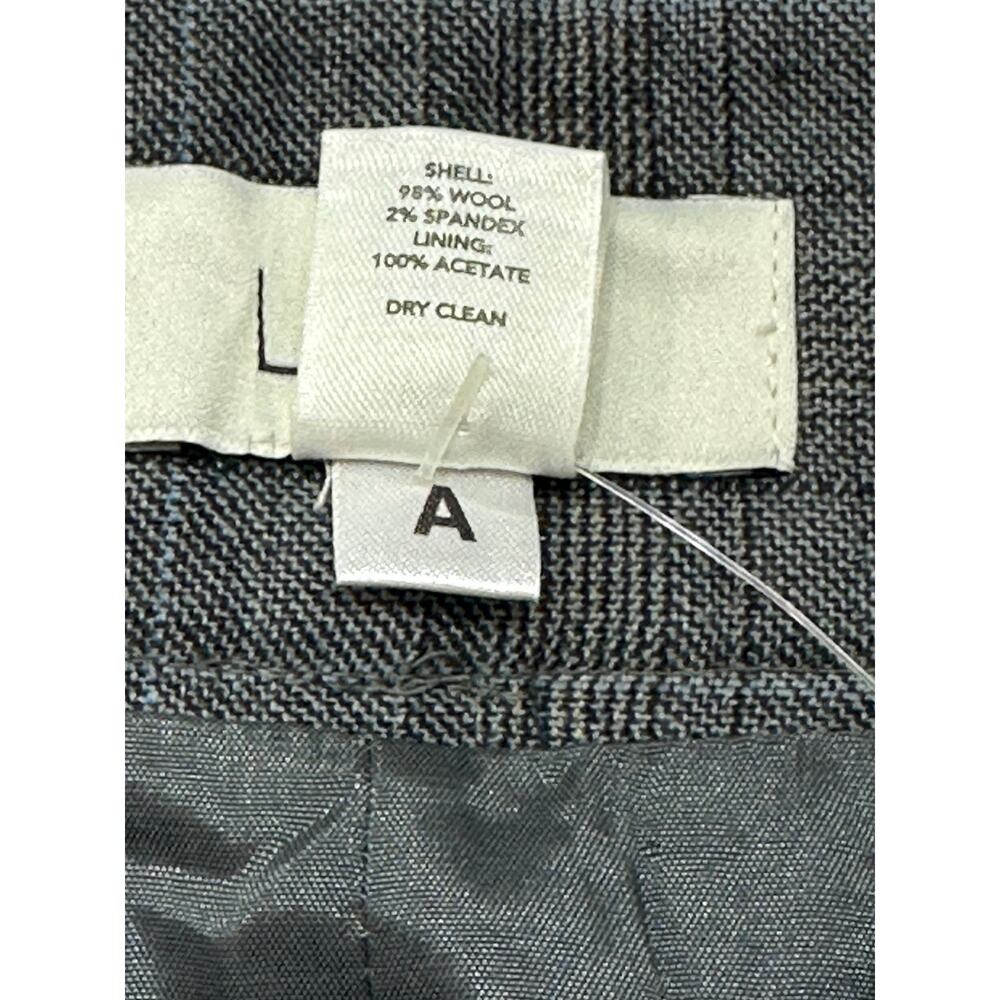 NWT LOFT Marisa Gray Plaid Wool Cuffed Trouser Pants Women’s Size 10 - Picture 7 of 13